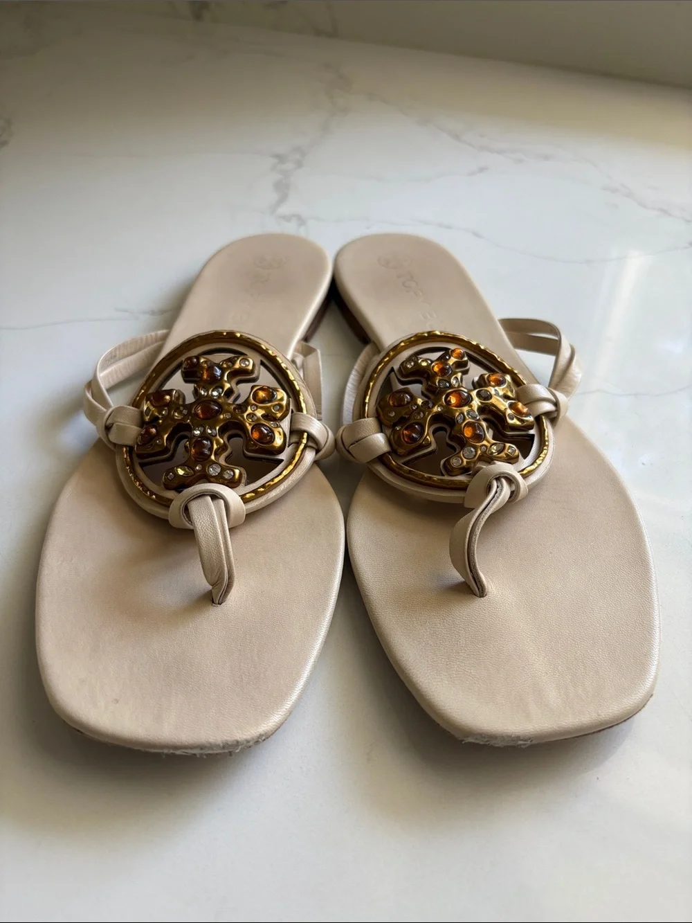 Tory Burch beige leather